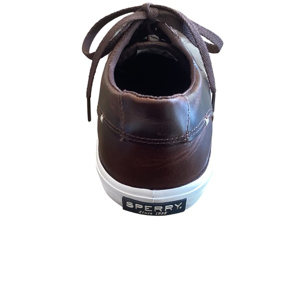 Sperry Top Sider Mens Leather Lace Up Casual Shoes Brown Size 10 - Picture 12 of 15